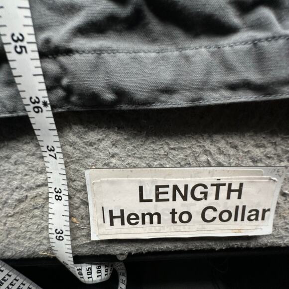 LL Bean Canvas Chore Barn Coat Mens XXL 0 WY17 Gray Corduroy Collar Button Lined - Picture 4 of 14